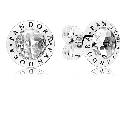 [EH-109] Aretes Pandora Signature logo circonia facetada