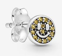 Aretes Pandora Carita Feliz Circonias Amarillas