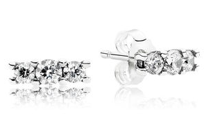 Aretes Pandora Trilogía Circonias en Línea