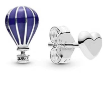 Aretes Pandora Globo Aerostático y Corazón