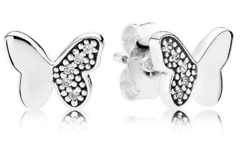 Aretes Pandora Mariposa Alas Pavé