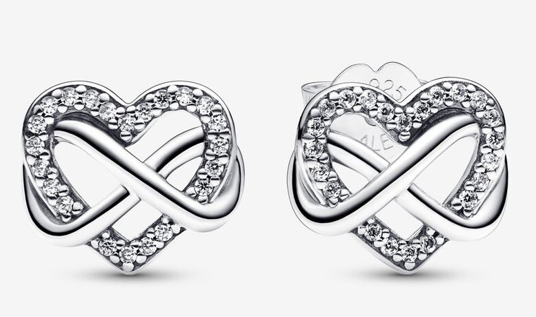 [EH-294] Aretes Pandora corazón infinito pavé circonia