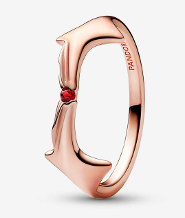 [182756C01] Anillo Pandora geométrico puntas oro rosa