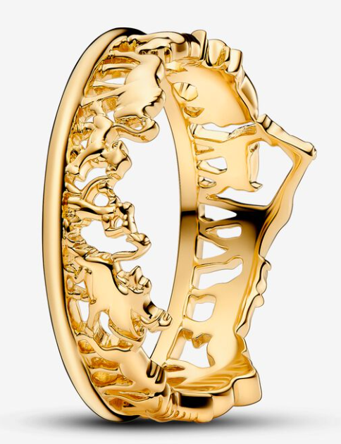 [163362C00] Anillo Pandora caballos calados dorado