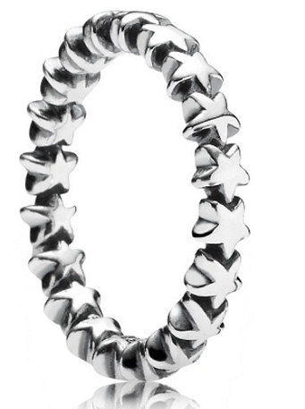 Anillo Pandora Eternity Estrellas Plata