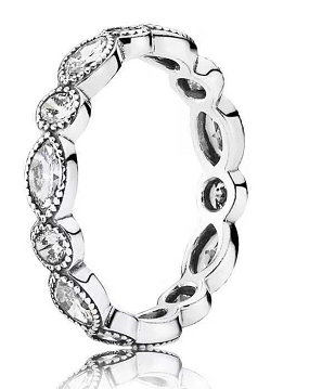 Anillo Pandora eternity redondas y marquise plata