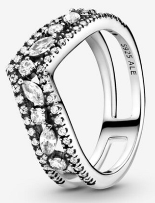 [JZ-72] Anillo Pandora Banda Ancha Marquise y Pavé