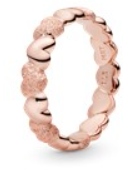 Anillo Pandora Corazones Continuos Oro Rosa