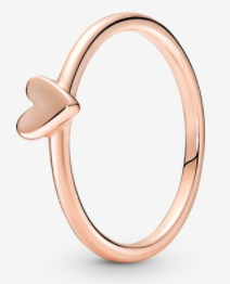 Anillo Pandora Corazón Simple Oro Rosa