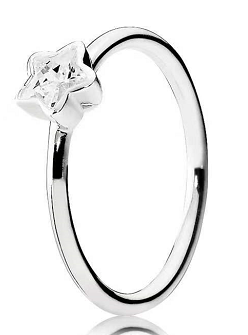 Anillo Pandora estrella circonia plata