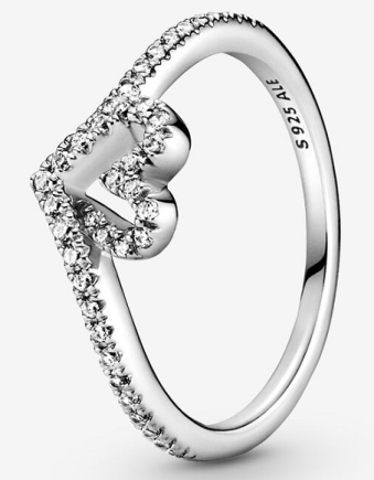 [JZ-172] Anillo Corazón y Cresta Doble Pavé Plata