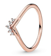 Anillo Cresta Racimo Baño Oro Rosa