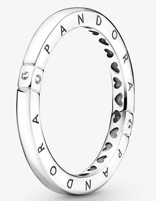 [JZ-181] Anillo Pandora Signature Corazones Plata