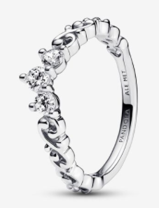 [JZ-502] Anillo Pandora Trío de Circonias Banda Trenzada