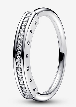 [JZ-503] Anillo Pandora Signature Franja de Circonias