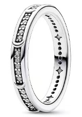 Anillo Pandora Banda Pavé con Destellos de Estrella