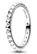 [JZ-522] Anillo Pandora Banda de Picos Triangulares Textura Punteada