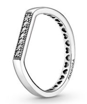 Anillo Pandora Onda Corazones Calados y Circonias