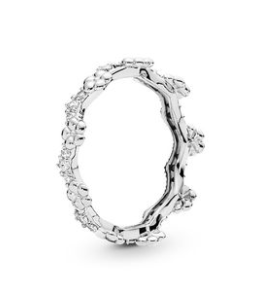 Anillo Pandora Corona Perlada Plata con Circonias