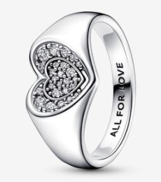 Anillo Pandora Sello Corazón All For Love