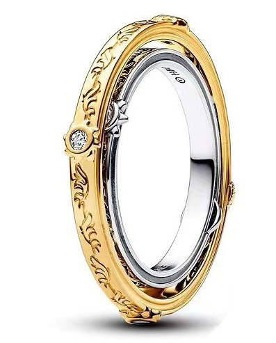 [JZ-727] Anillo Pandora Bicolor Filigrana Barroca