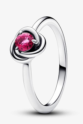 [192993C10] Anillo Pandora Círculo Eterno circonia rosa intenso
