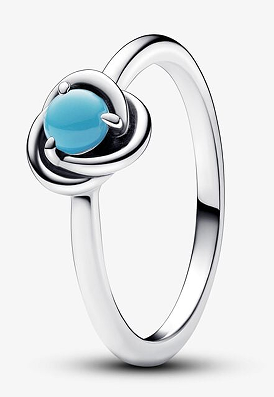 [192993C12] Anillo Pandora Círculo Eterno cabujón turquesa