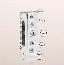 Charm Pandora borde de perlas y pavé plata
