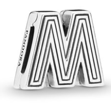 [R16] Charm Letra M Pandora Plata