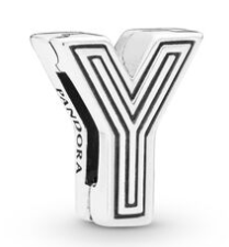 [R20] Charm Letra Y Pandora Plata