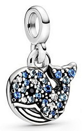 [ME-10] Charm Pandora ME Ballena Pavé Circonias Azules