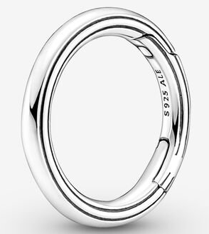 Charm conector aro liso plata Pandora
