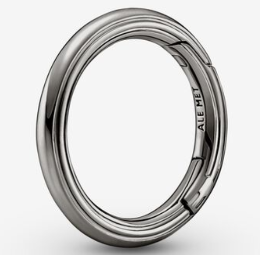 [ME-77] Charm eslabón redondo plata oxidada Pandora ME