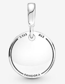 [ME-78] Charm medalla lisa plata Pandora