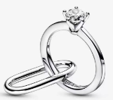[ME-104] Charm colgante mini anillo solitario Pandora