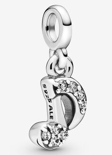 Charm colgante nota musical pavé Pandora