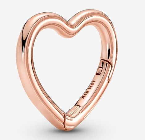 [ME-204] Charm Pandora ME eslabón corazón baño oro rosa
