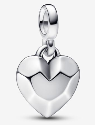 [ME-208] Charm colgante corazón facetado plata Pandora