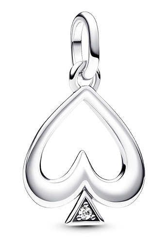 [ME-230] Charm colgante corazón invertido circonia plata Pandora