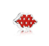 [796519EN09] Charm labios esmalte rojo lunares Pandora
