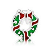 [796397ENMX] Charm corona navideña esmalte verde y rojo Pandora