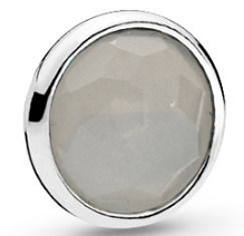 [792175MSG] Charm Pandora gota cristal gris con corazón