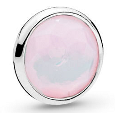 [792175NOP] Charm Pandora gota cristal rosa opalino con corazón
